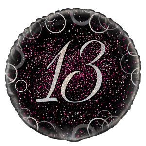 Pink Glitz 13th Birthday 18" Foil Balloon