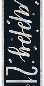Black Glitz 21st Birthday Foil Banner 9ft