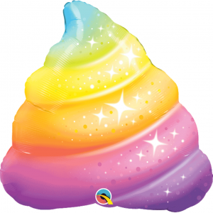 Unicorn Rainbow Sparkle Poop 30" Foil Balloon