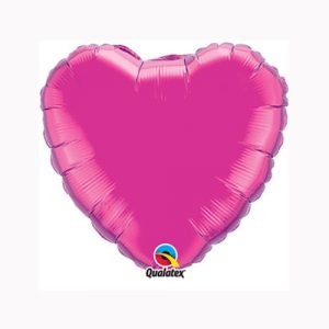 Magenta 9" Heart Foil Balloon
